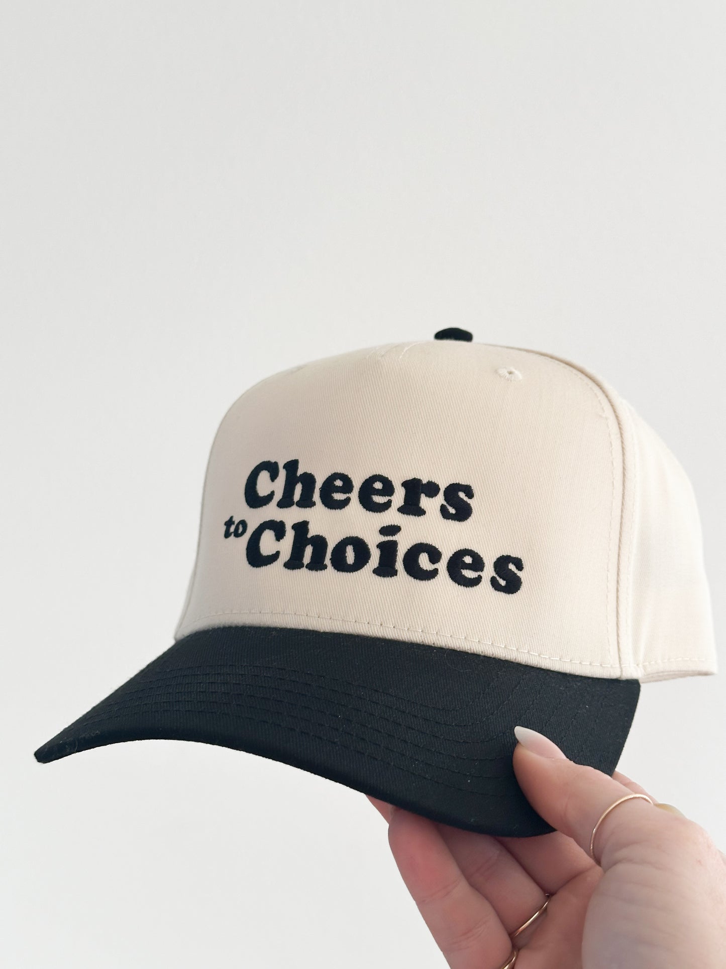 Cheers to Choices Embroidered Hat
